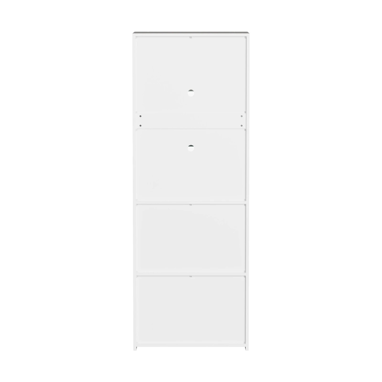 8 Oikiture 2x LED Display Cabinet Tall Sideboard Buffet Storage Cupboard - White, 8 of 8