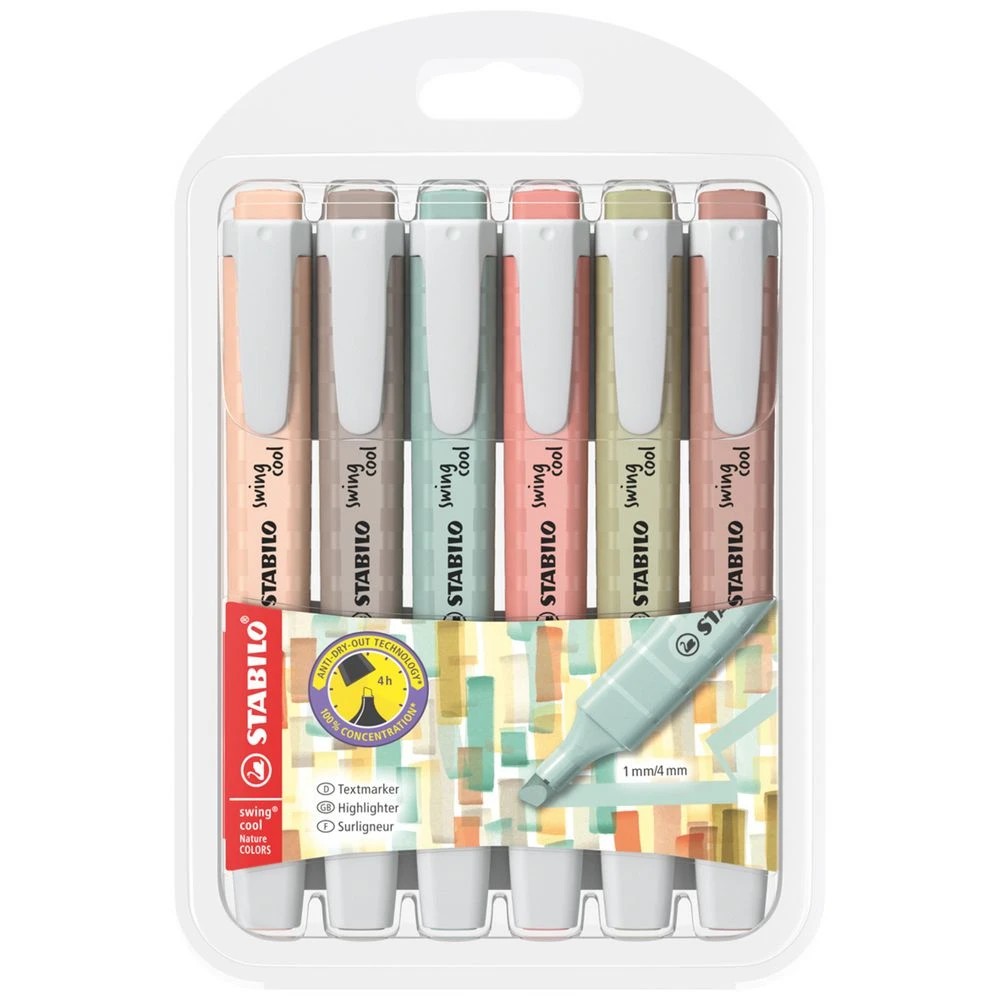 1 Stabilo Swing Cool Nature Colours Highlighters 6 Pack, 1 of 1