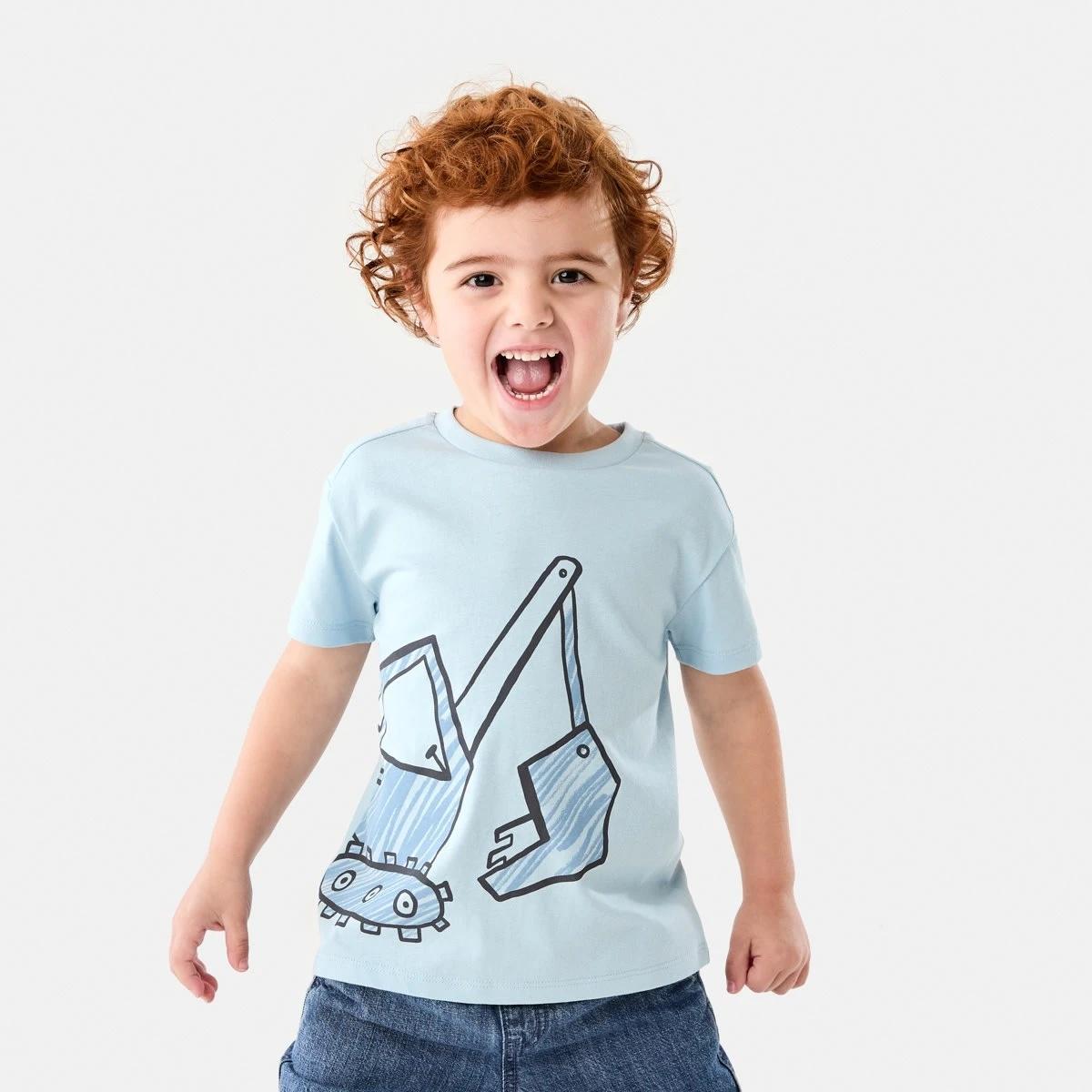1 Chest Print T-shirt SCRIBBLE DIGGER LIGHT SKY BLUE, 1 of 6