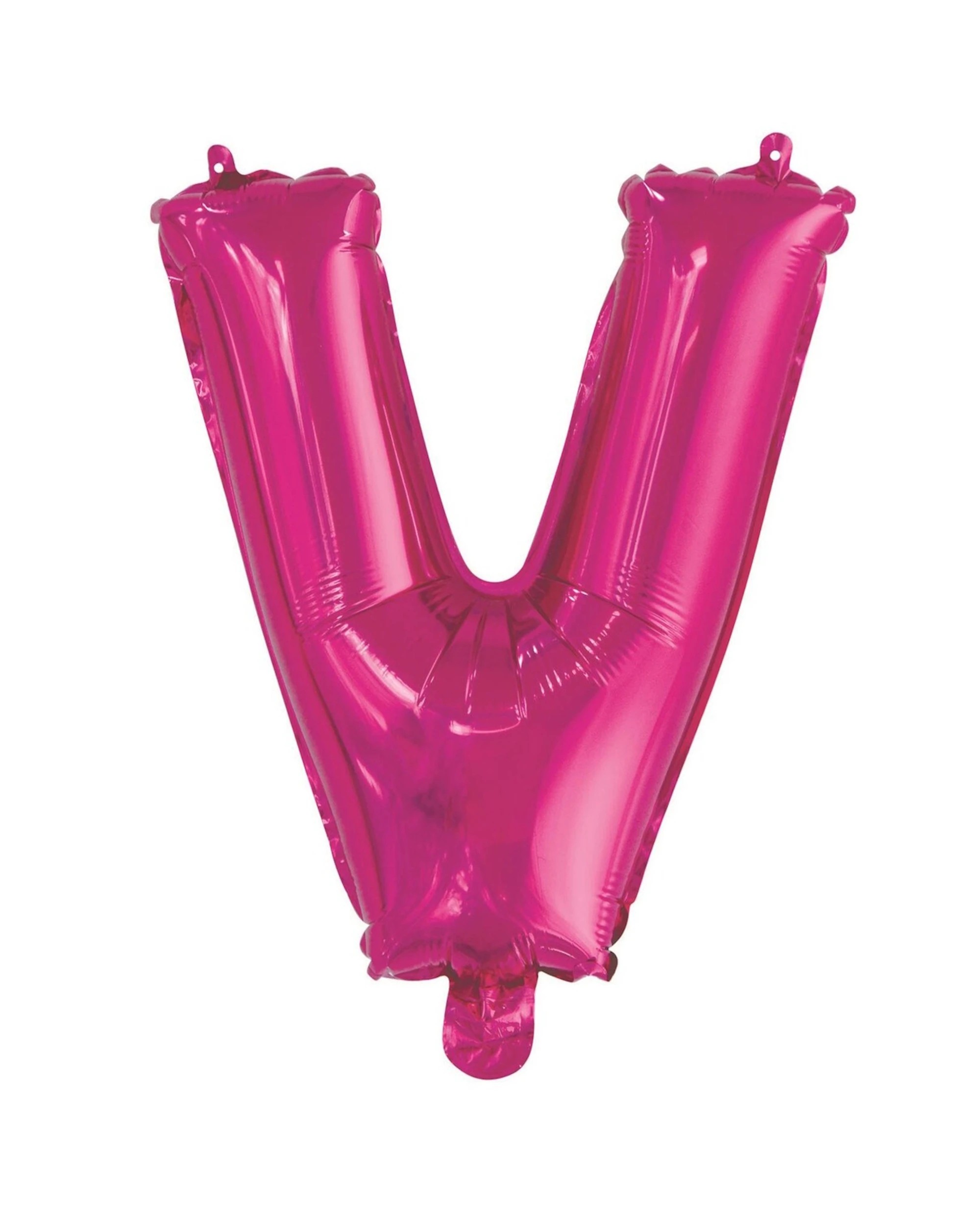 1 Meteor Letter V Hot Foil Air Fill Balloon 35.5cm - Pink, 1 of 2