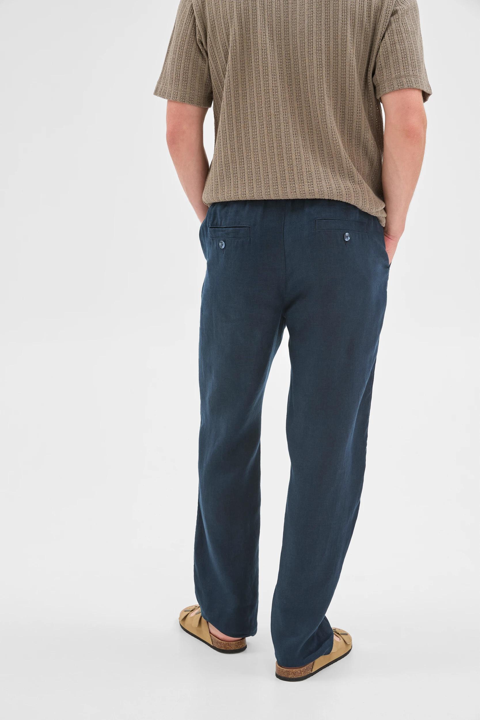 7 Target Man European Linen Full Length Pants NAVY, 7 of 7