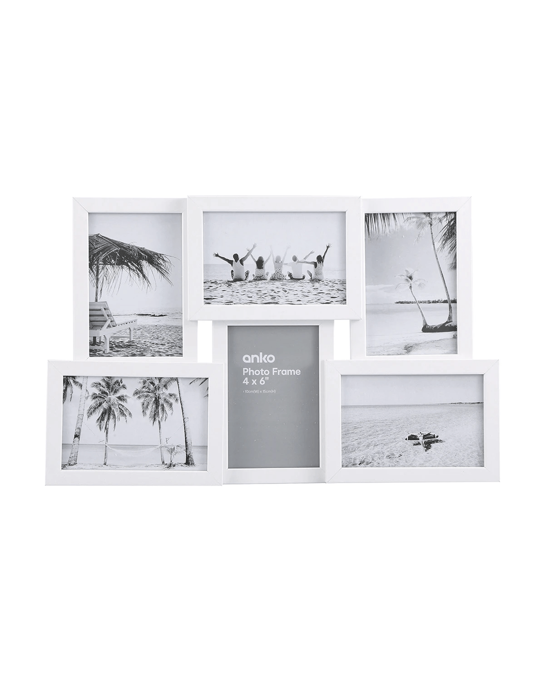 1 Frame 4in. x 6in. Collage Cluster White, 1 of 2