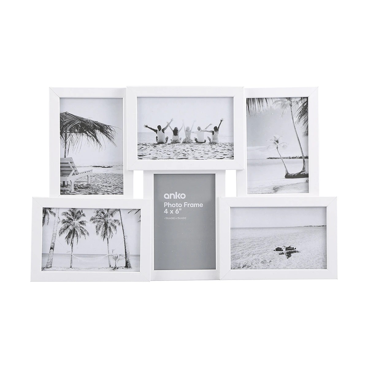 1 Frame 4in. x 6in. Collage Cluster White, 1 of 2