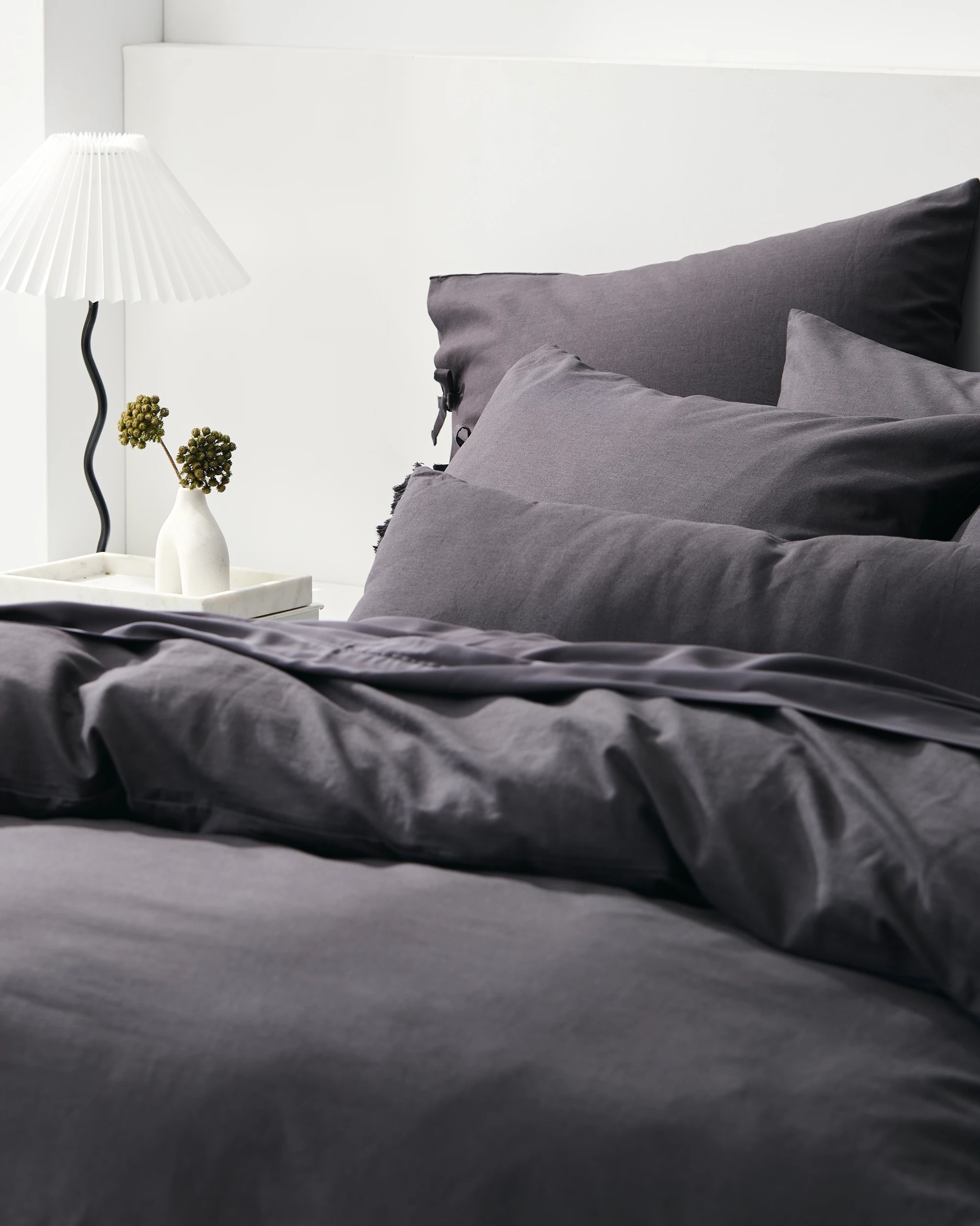 3 Target Laynie Linen/Cotton Quilt Cover Set - Queen Bed - Grey, 3 of 8