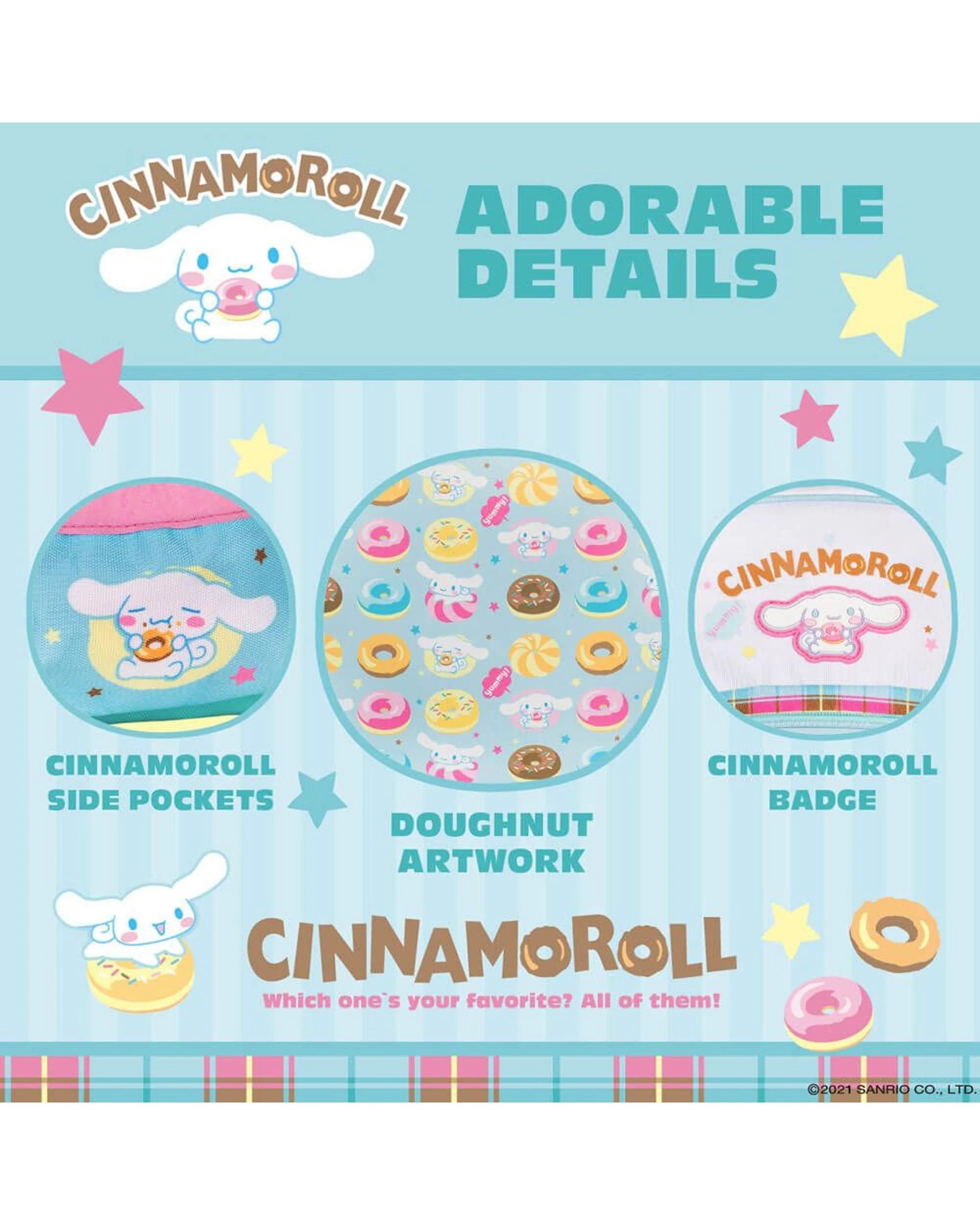7 Hello Kitty and Friends Cinnamoroll School Backpack - Blue, 7 of 7