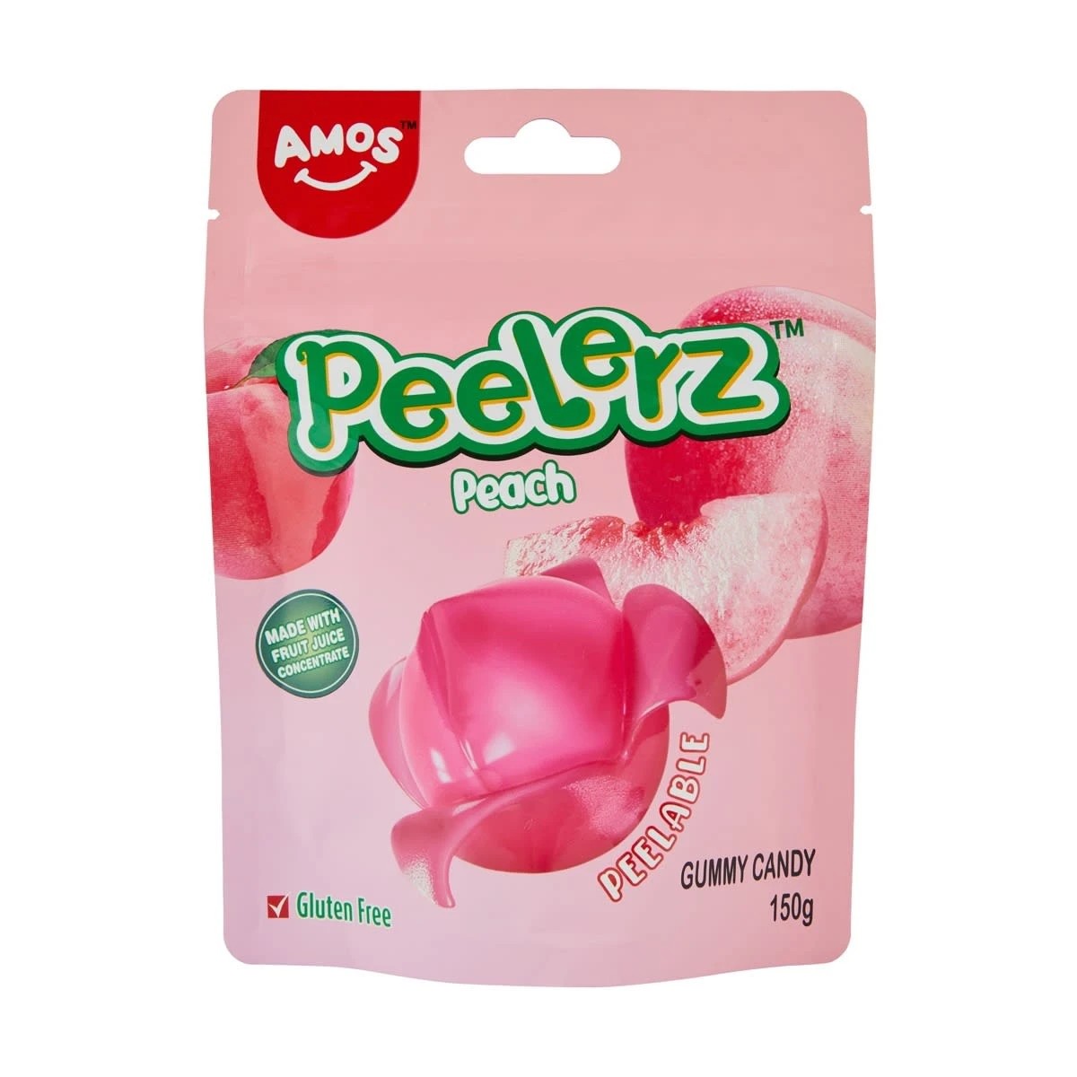 1 Amos Peelerz Peach Gummy Candy 150g, 1 of 3
