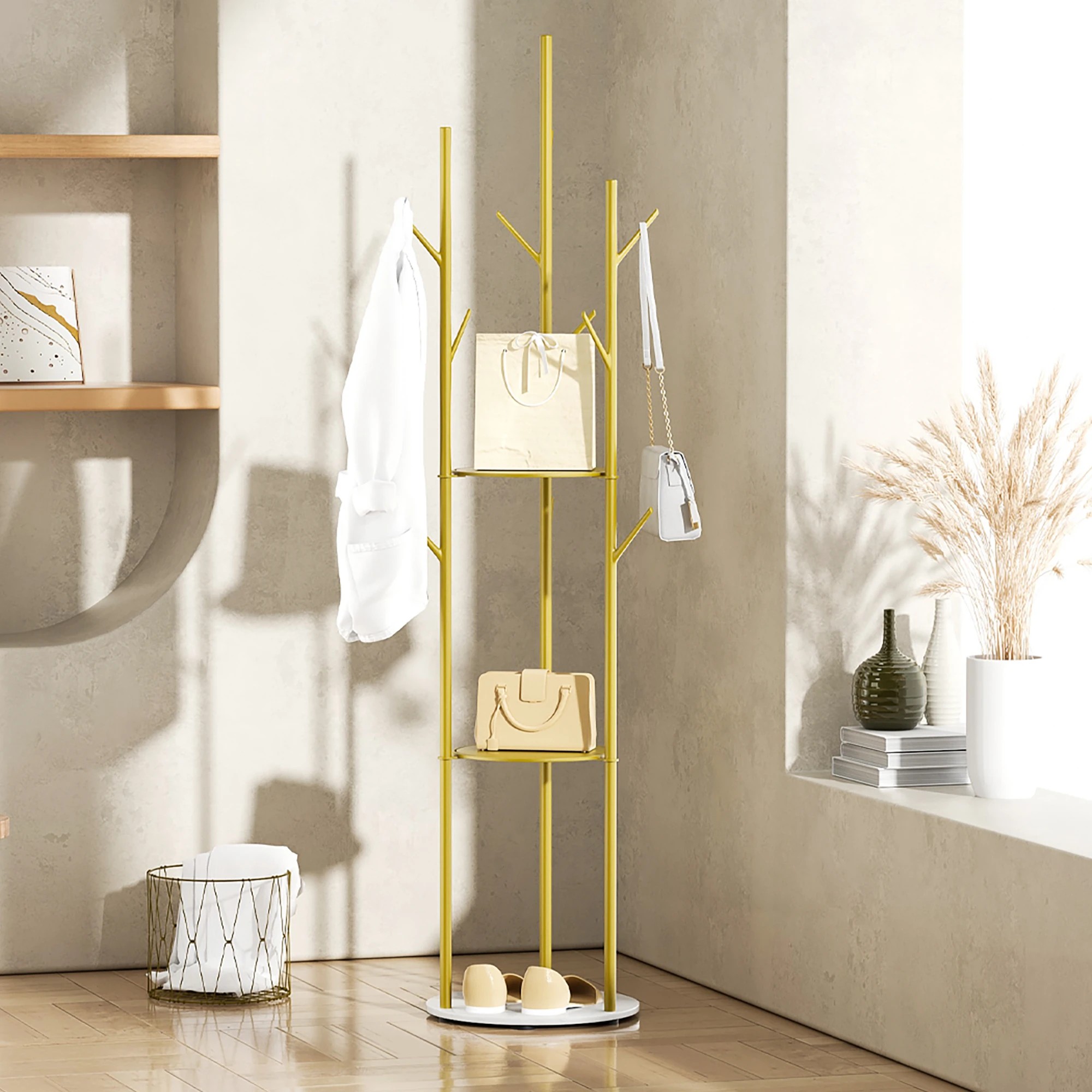 7 Levede Coat Rack 9 Hooks - Gold, 7 of 7