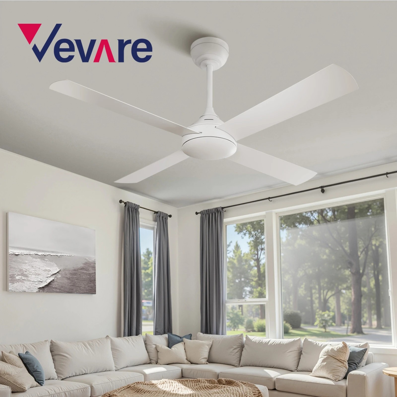 10 Vevare 52" Ceiling Fan AC Motor with Remote Control, 10 of 10