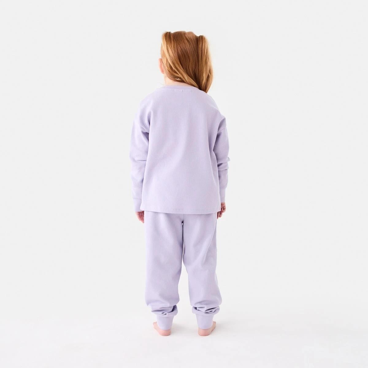 2 Waffle Pyjama Set Pst Purple, 2 of 6