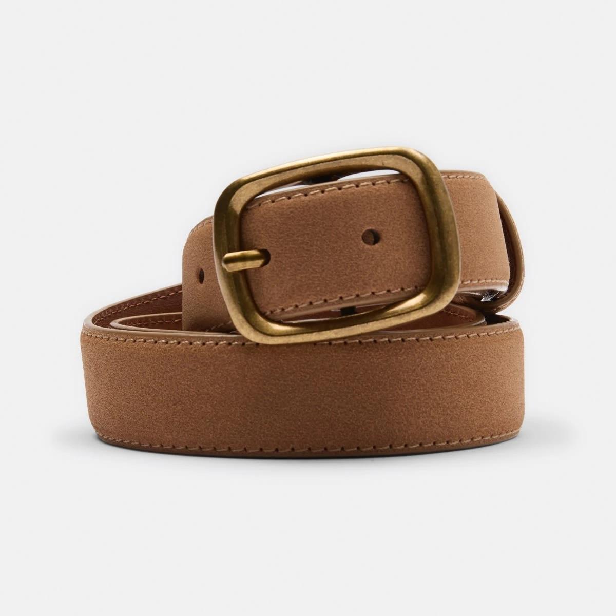 1 Soft Rectangle Jeans Belt DEEP CAMEL, 1 of 4
