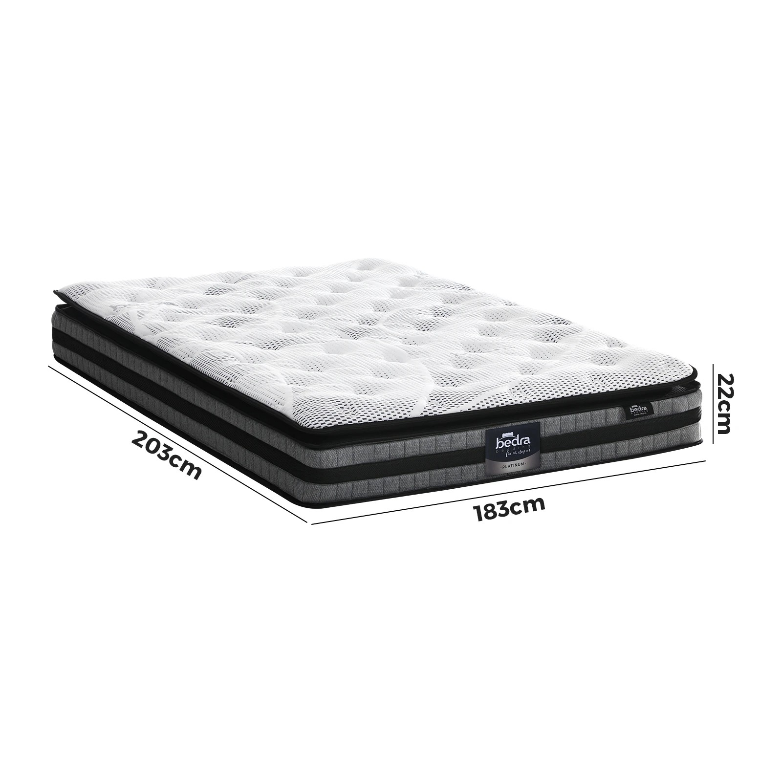 4 Bedra Bedding Mattress Cool Gel Foam Bonnell Spring Pillow Top Bed 22cm King
 - Multi, 4 of 10