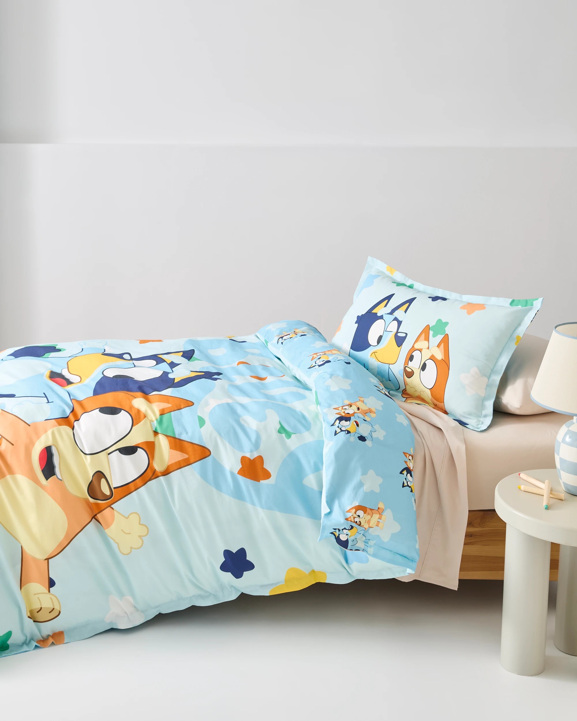 3 Bluey & Bingo Cotton Quilt Cover Set - Single Bed - Blue, 3 of 10