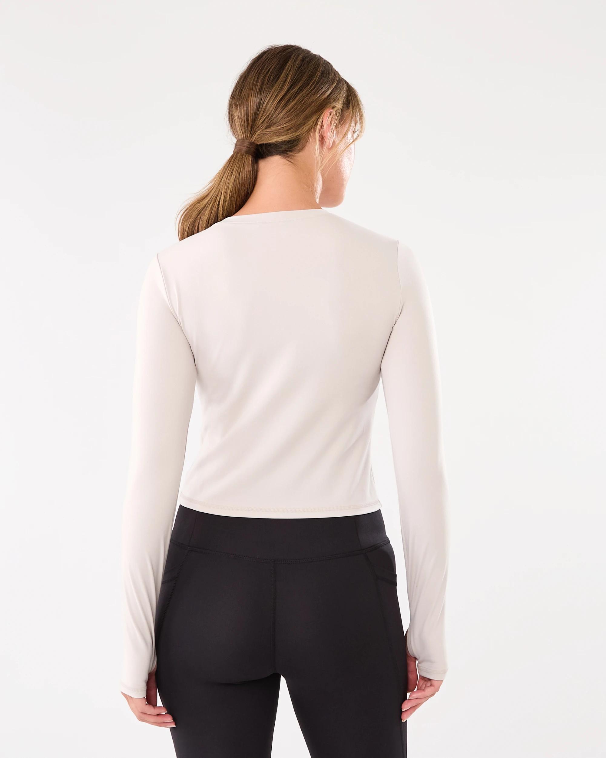 3 Active Womens Long Sleeve Ultrasoft Top Peak Grey, 3 of 7