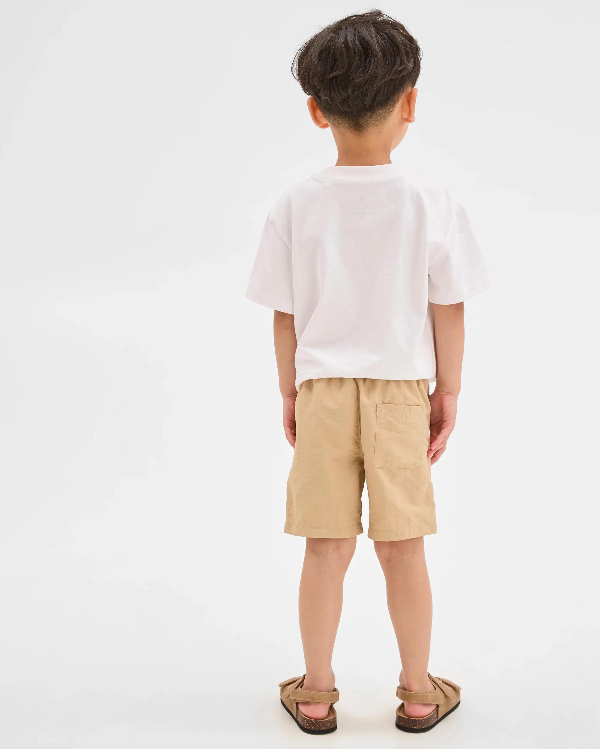 5 Target Nylon Volley Shorts TAN, 5 of 7