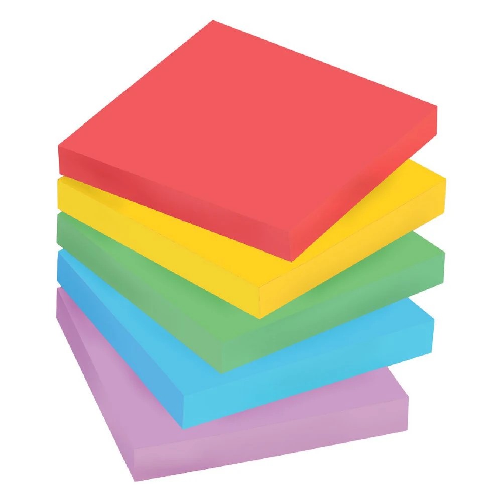2 Post-it Super Sticky Notes 76x76mm Playful Primaries 5 Pack, 2 of 9
