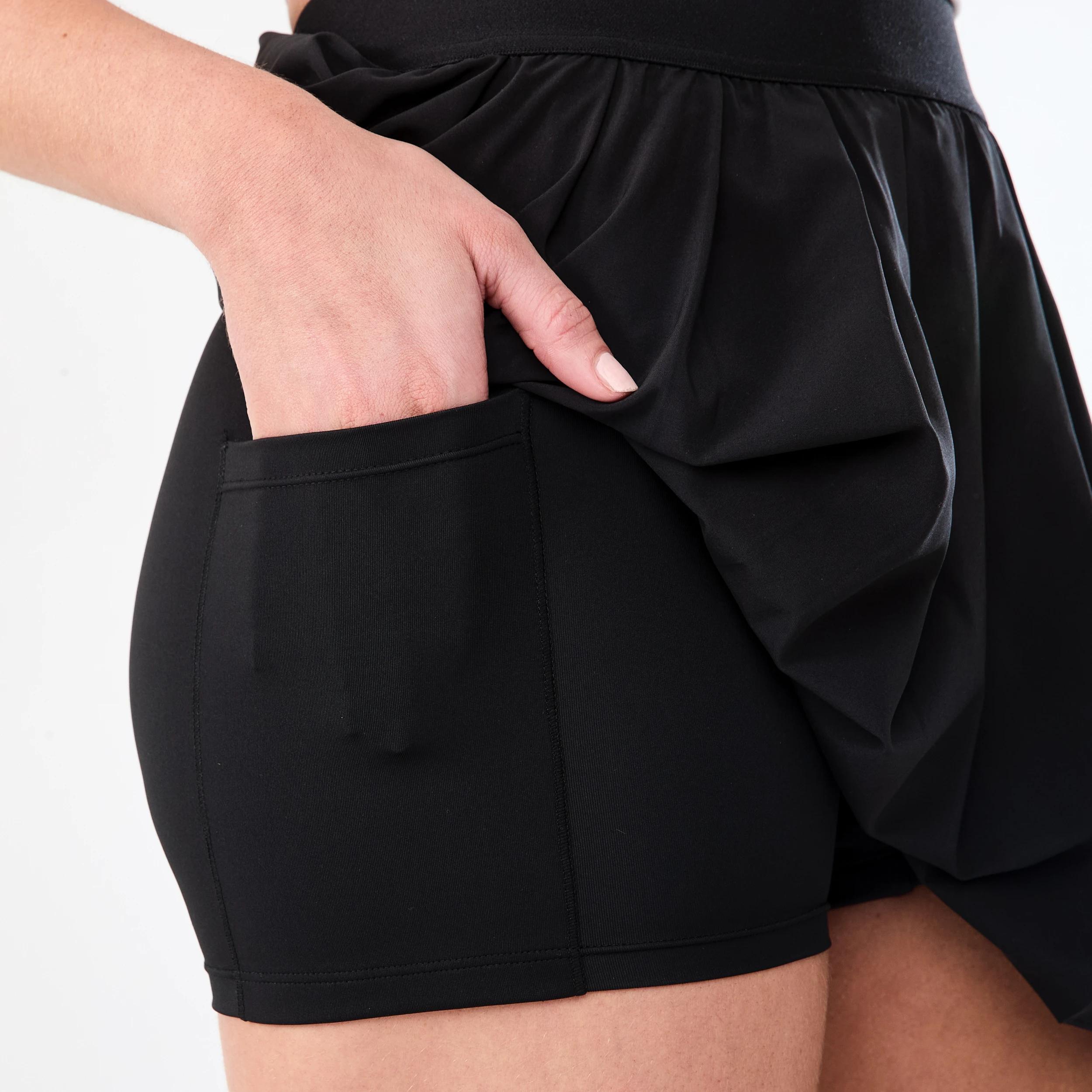 6 Active Womens Pleated Skort BLACK, 6 of 8