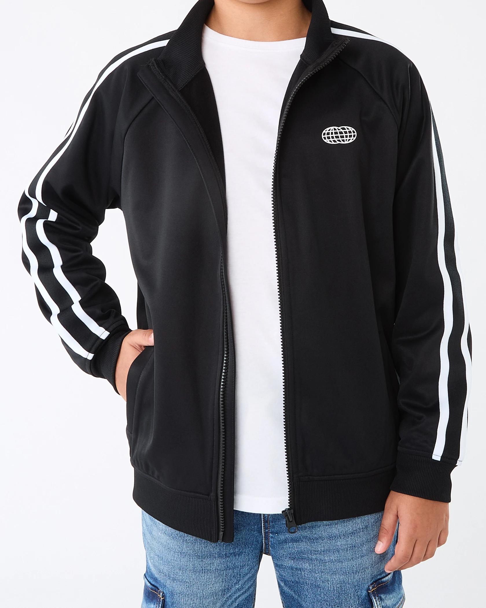 8 Tricot Zip Through Sweatshirt Blk Globe, 8 of 9