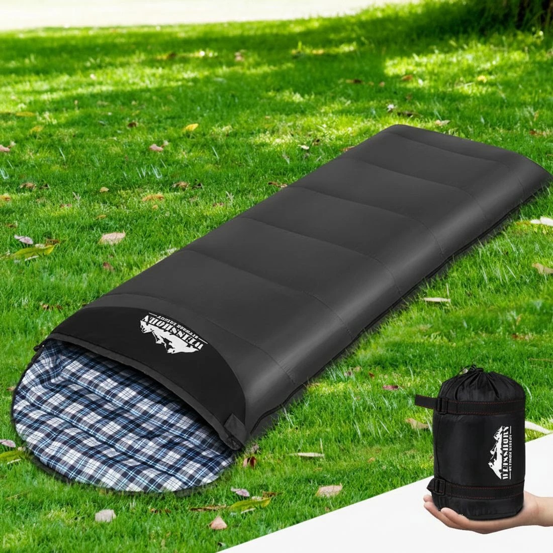 7 Weisshorn Sleeping Bag Single Thermal Camping Hiking Tent 0℃ - Grey, 7 of 7