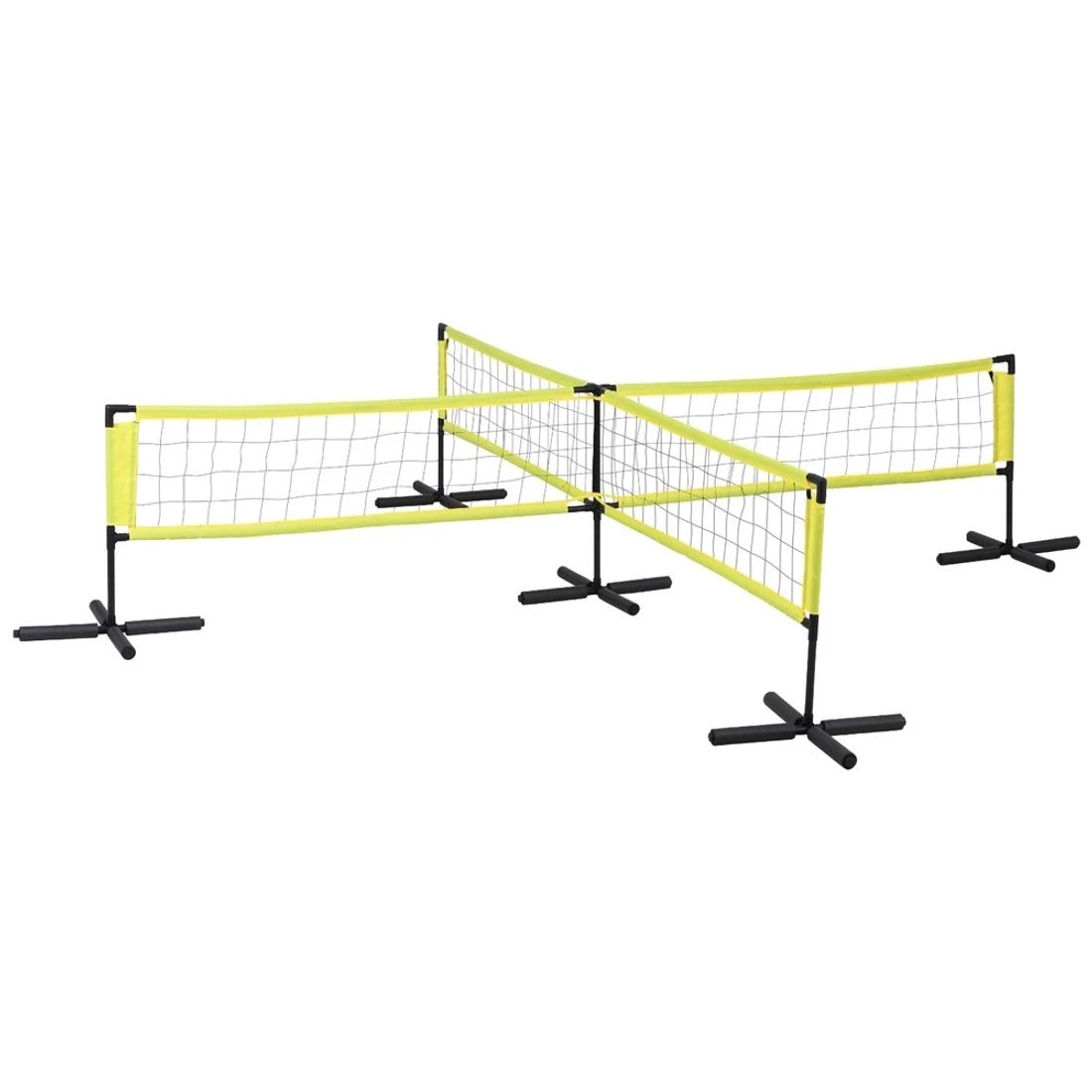 4 Everfit Water Volleyball Net Set Portable Swimming Pool Nets Game 4 Anchor Bags - Yellow, 4 of 5