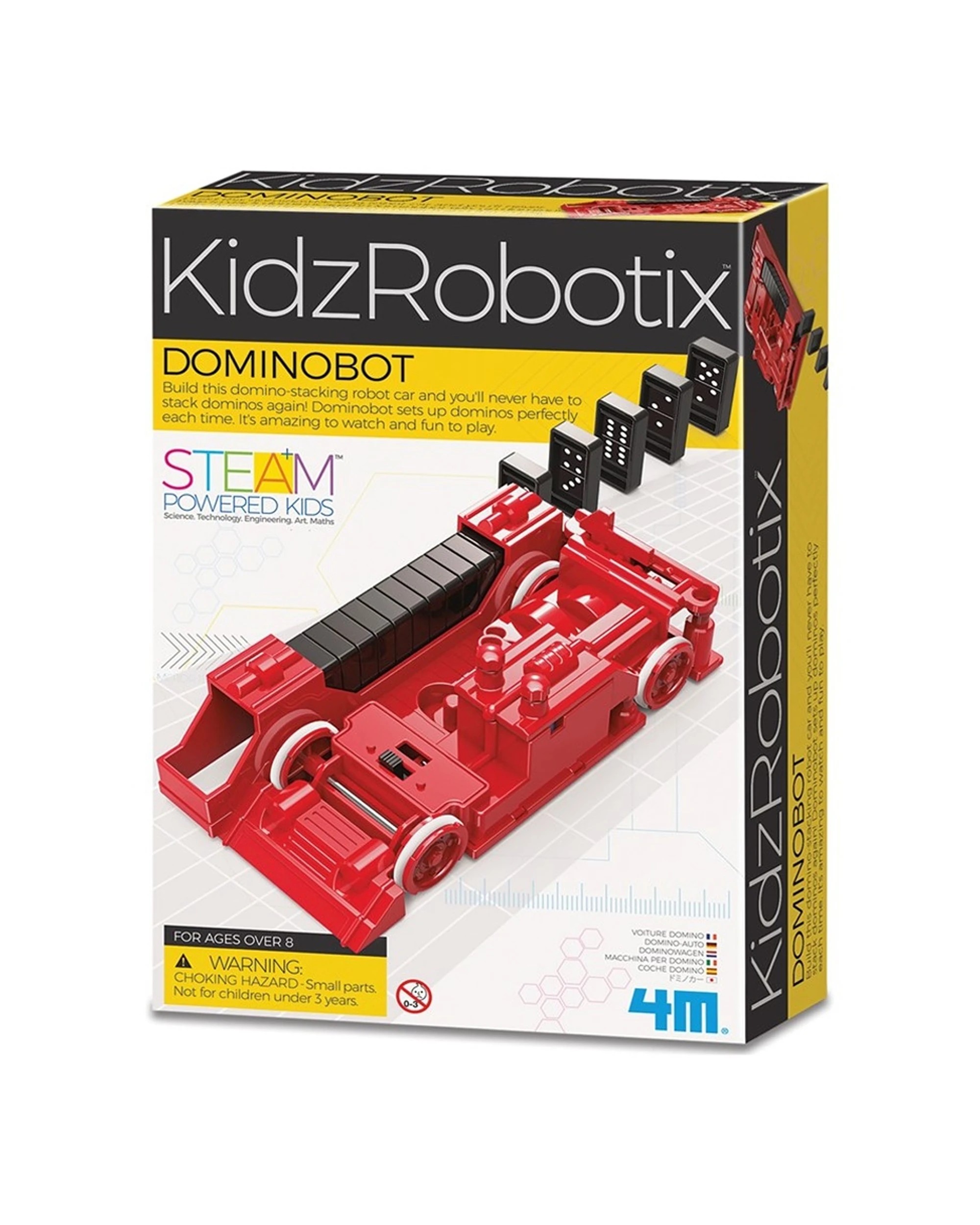1 4M KidzRobotix Dominobot Stacking Robot Car Build Play Kids Learning Toy, 1 of 3