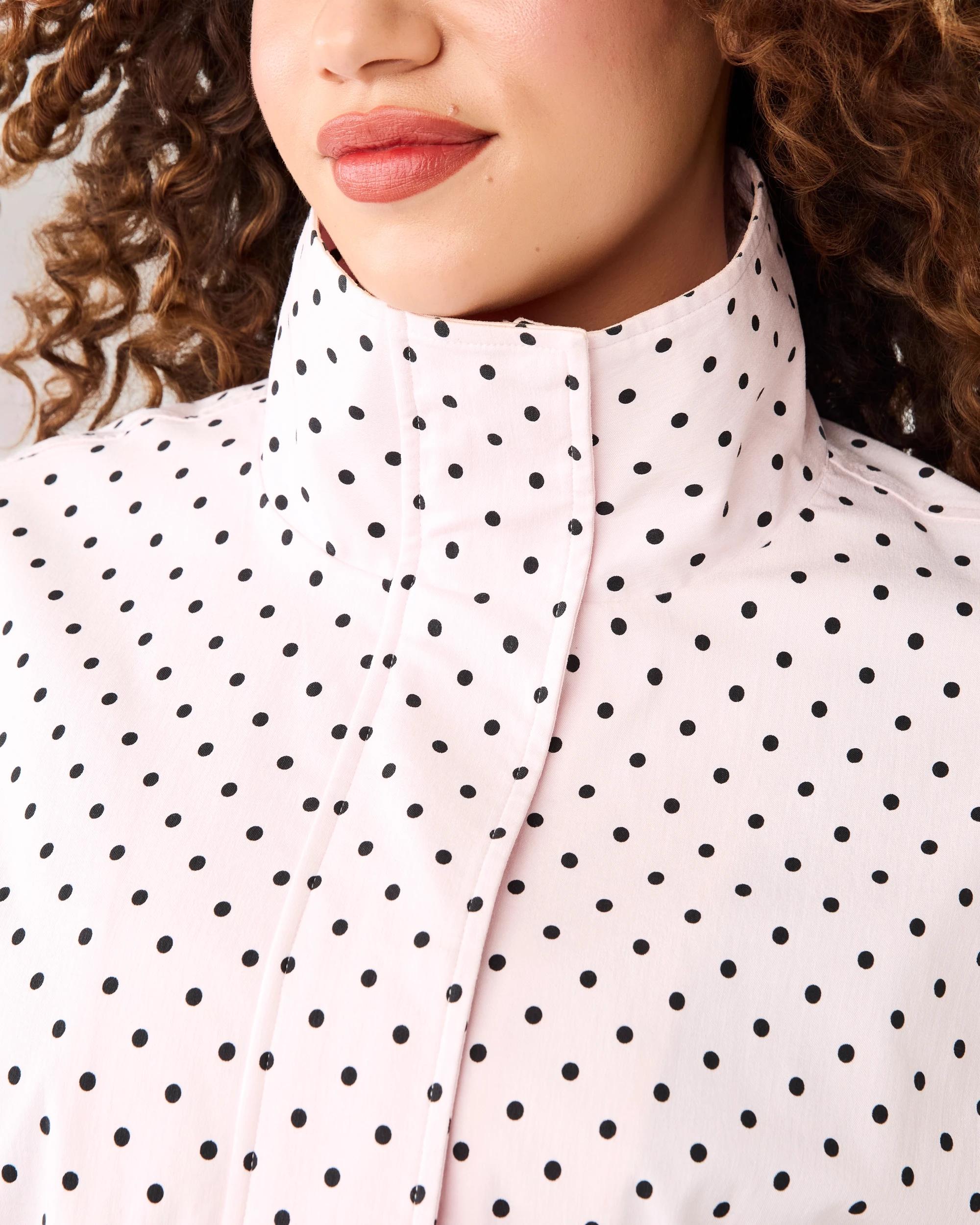 6 Spot Funnel Neck Jacket Pink Dot, 6 of 9