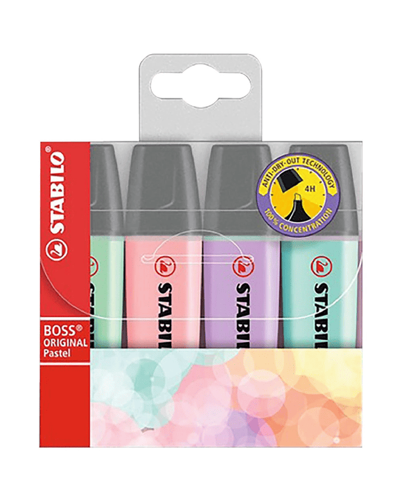 Stabilo Boss Highlighter Pastel 4 Pack