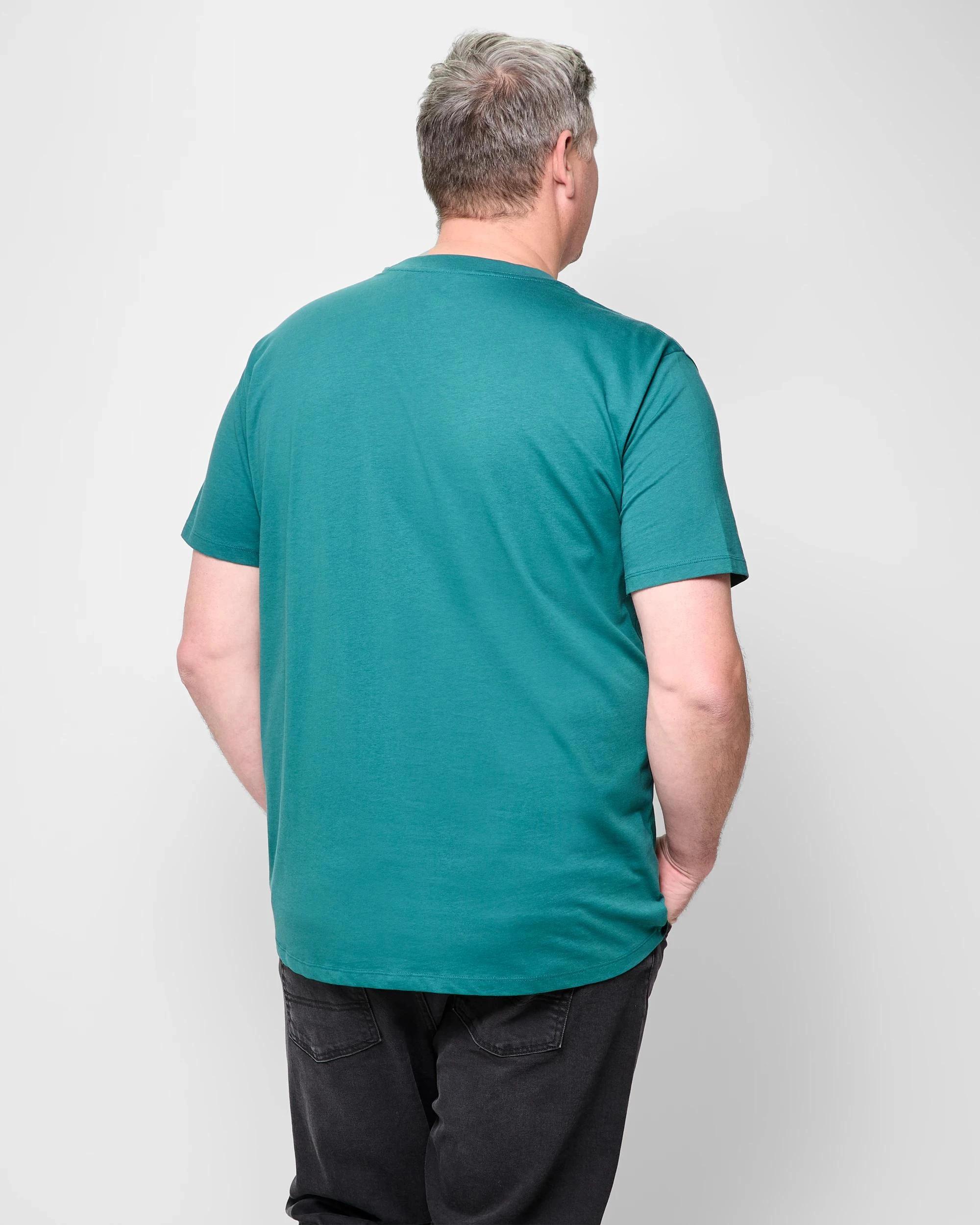 4 Target Man Plus Plus Size Australian Cotton Crew T-Shirt TEAL, 4 of 5