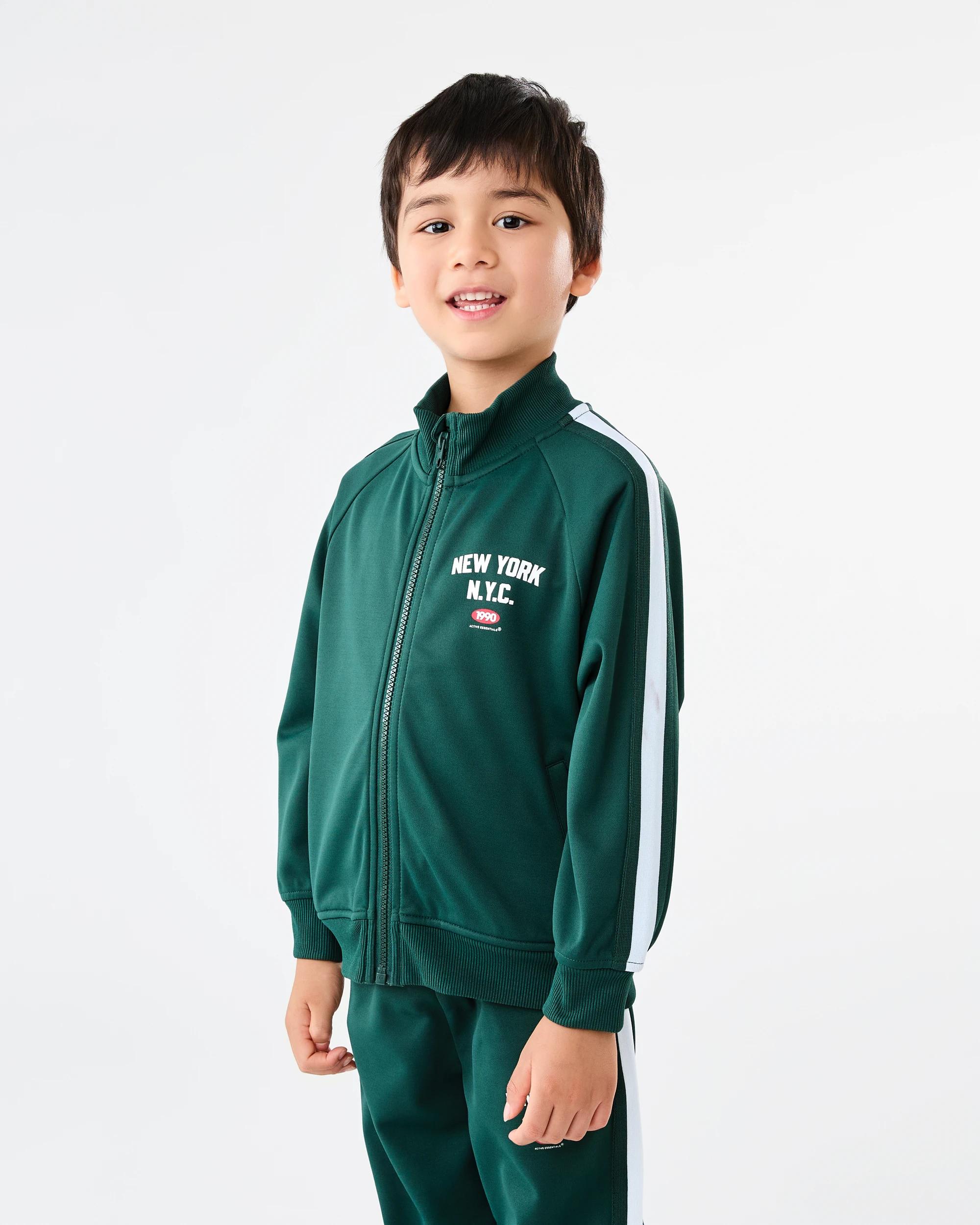 4 Tricot Zip Through Jacket Grn Varsit, 4 of 10