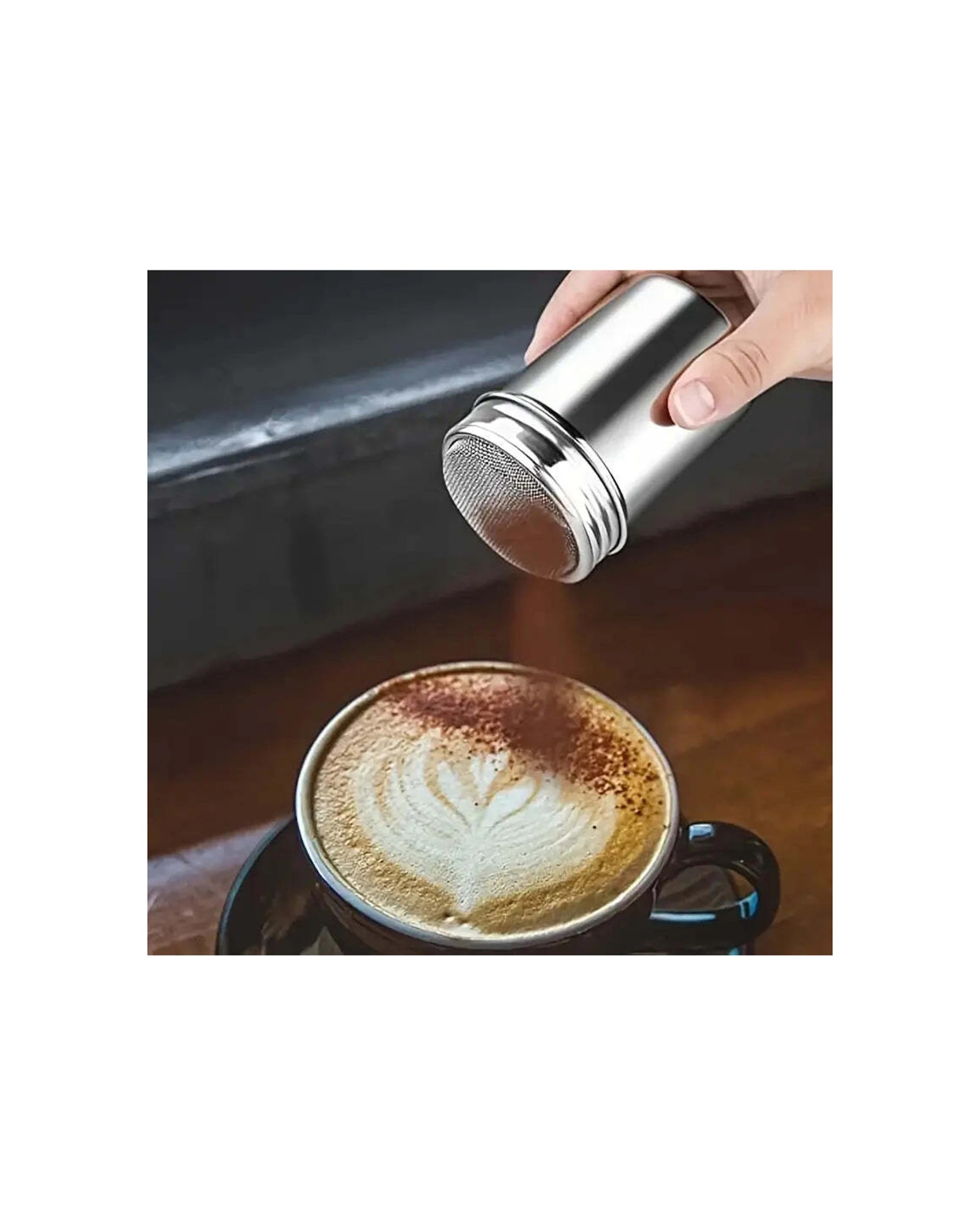 5 Cuisena Stainless Steel Mesh Kitchen Shaker Twist Lock Lid 2mm Holes With Cap, 5 of 6