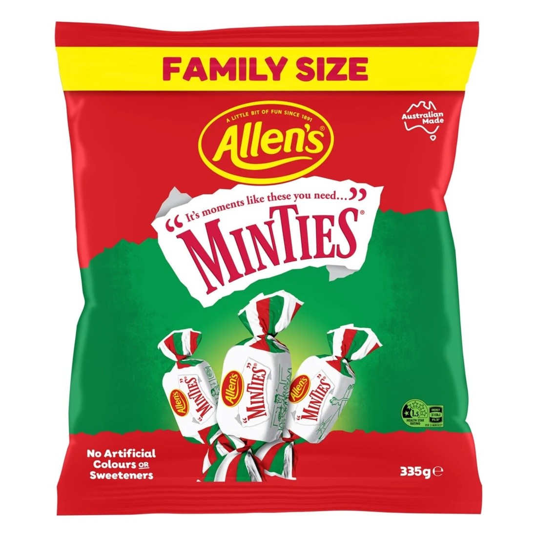 1 16 Piece Allen's Minties 335g, 1 of 2