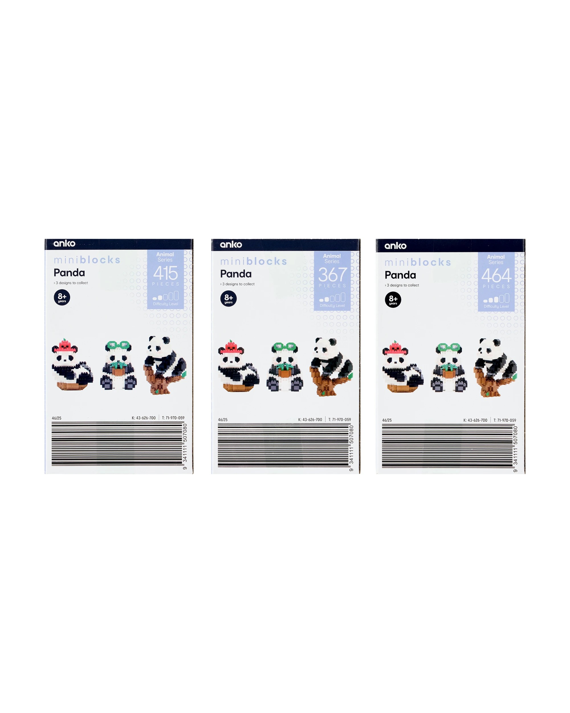 8 Mini Blocks Animal Series: Panda - Assorted, 8 of 8