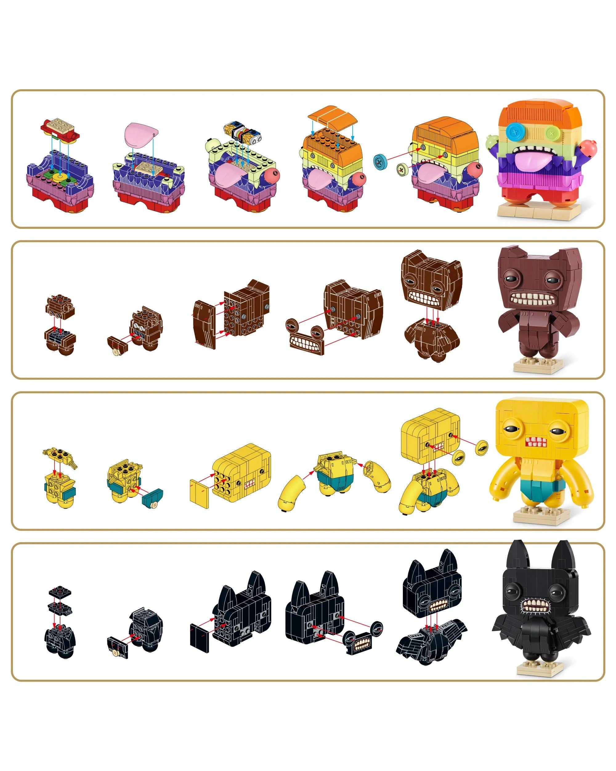 10 Max Build More Premium Fugglers Building Bricks Collection By Zuru - Assorted - Multi, 10 of 10