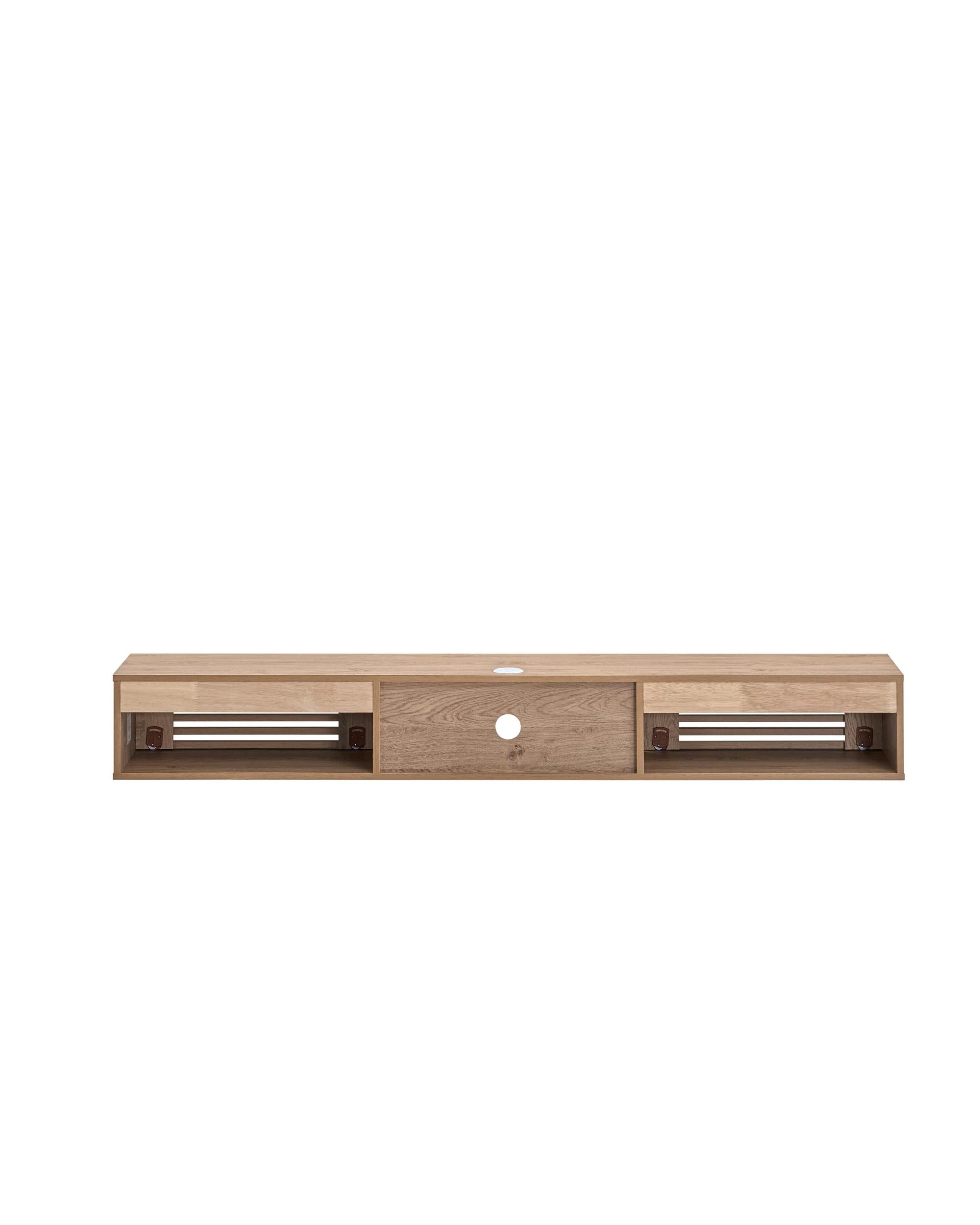 5 Kodu Wall Mount Entertainment TV Unit Floating 2 Doors 180cm Oak - Natural, 5 of 5