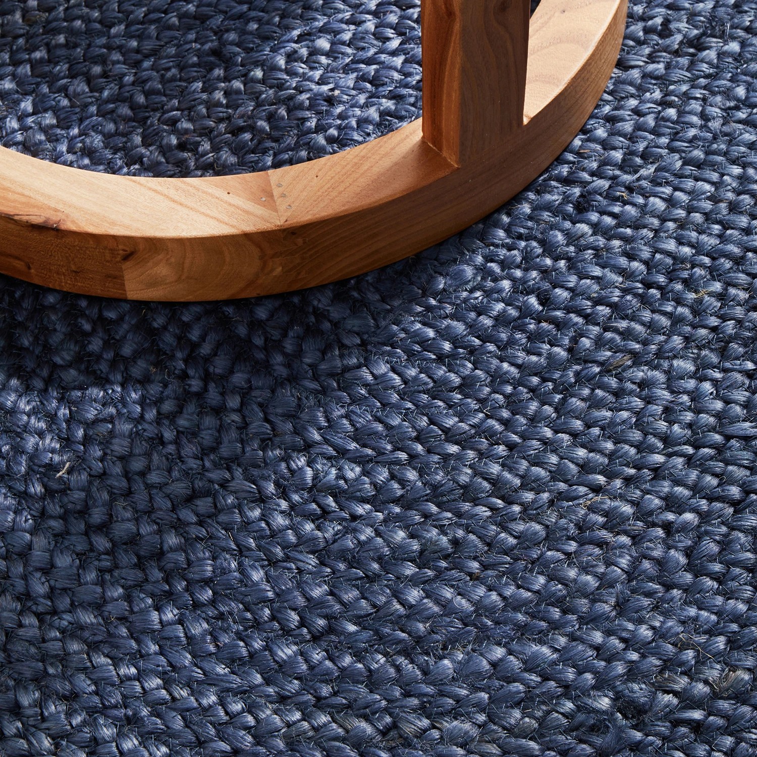 8 Common Ground Rugs Shoreline  220x150cm - Medium Oval Hand Braided Jute Rug - Blue, 8 of 9