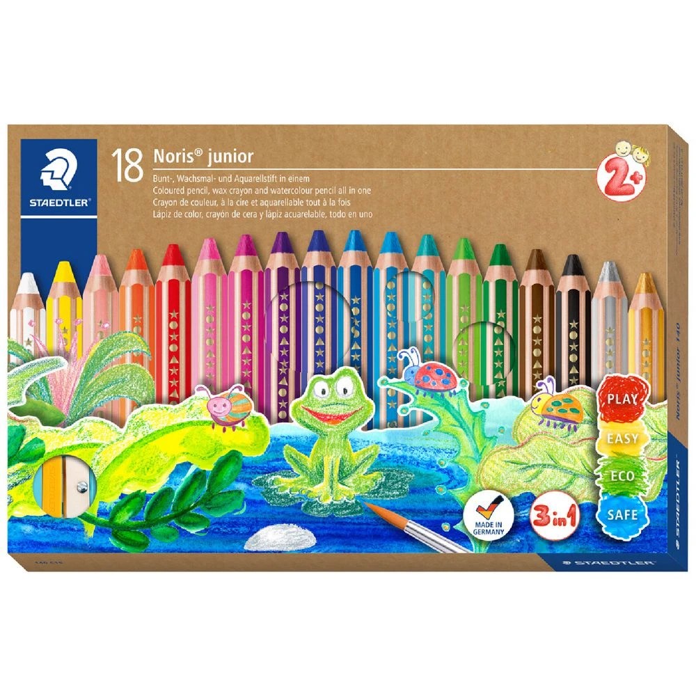 1 Staedtler Noris Junior 3-in-1 Pencils 18 Pack, 1 of 8