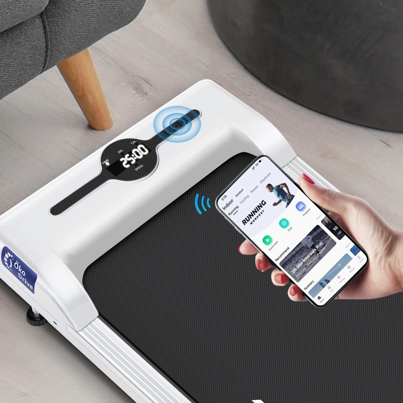 4 Black Lord Treadmill Electric Walking Pad Folding Fitness Machine Home Gym - White, 4 of 9