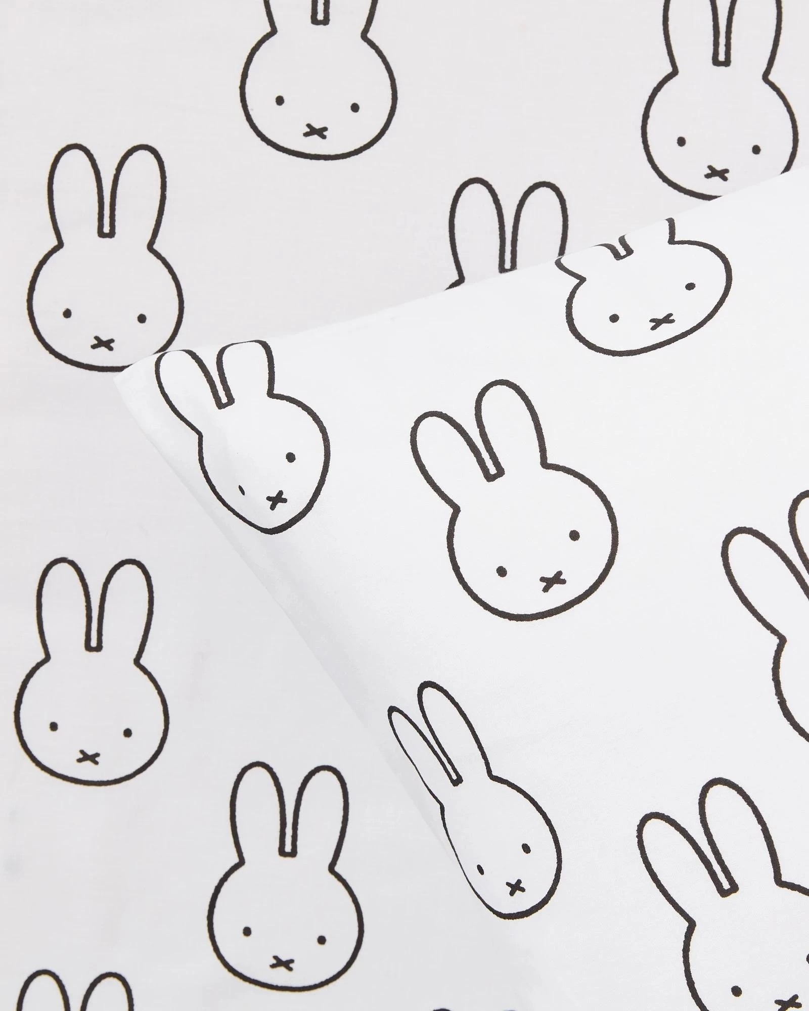 2 Miffy Fitted Sheet Set - Double Bed - White, 2 of 3