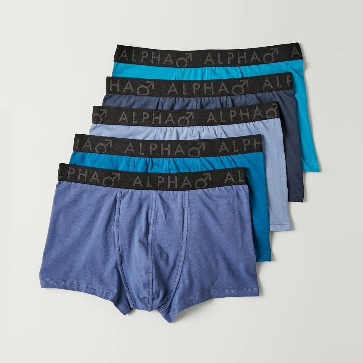 1 5 Pack Plain Trunks TURQUOISE BLUE, 1 of 10
