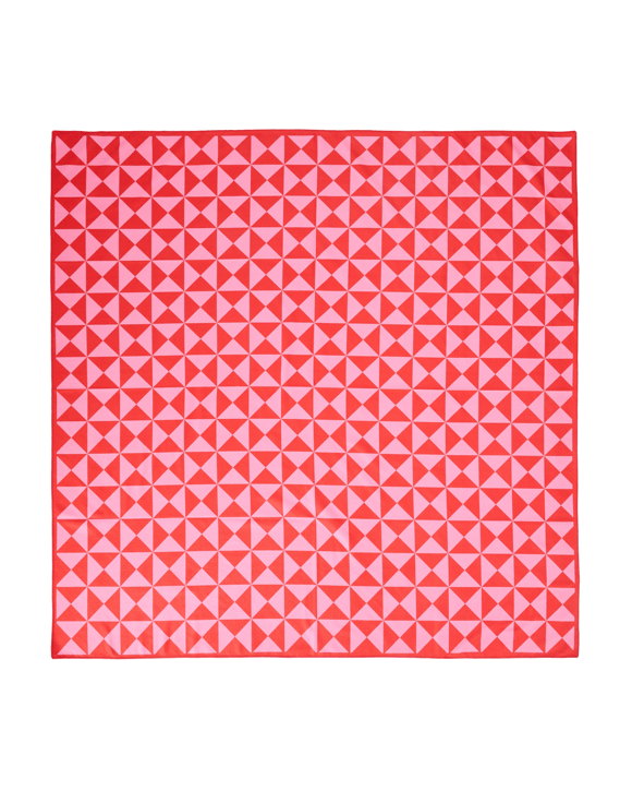 Geo Stripe Sand Free Beach Blanket - Red