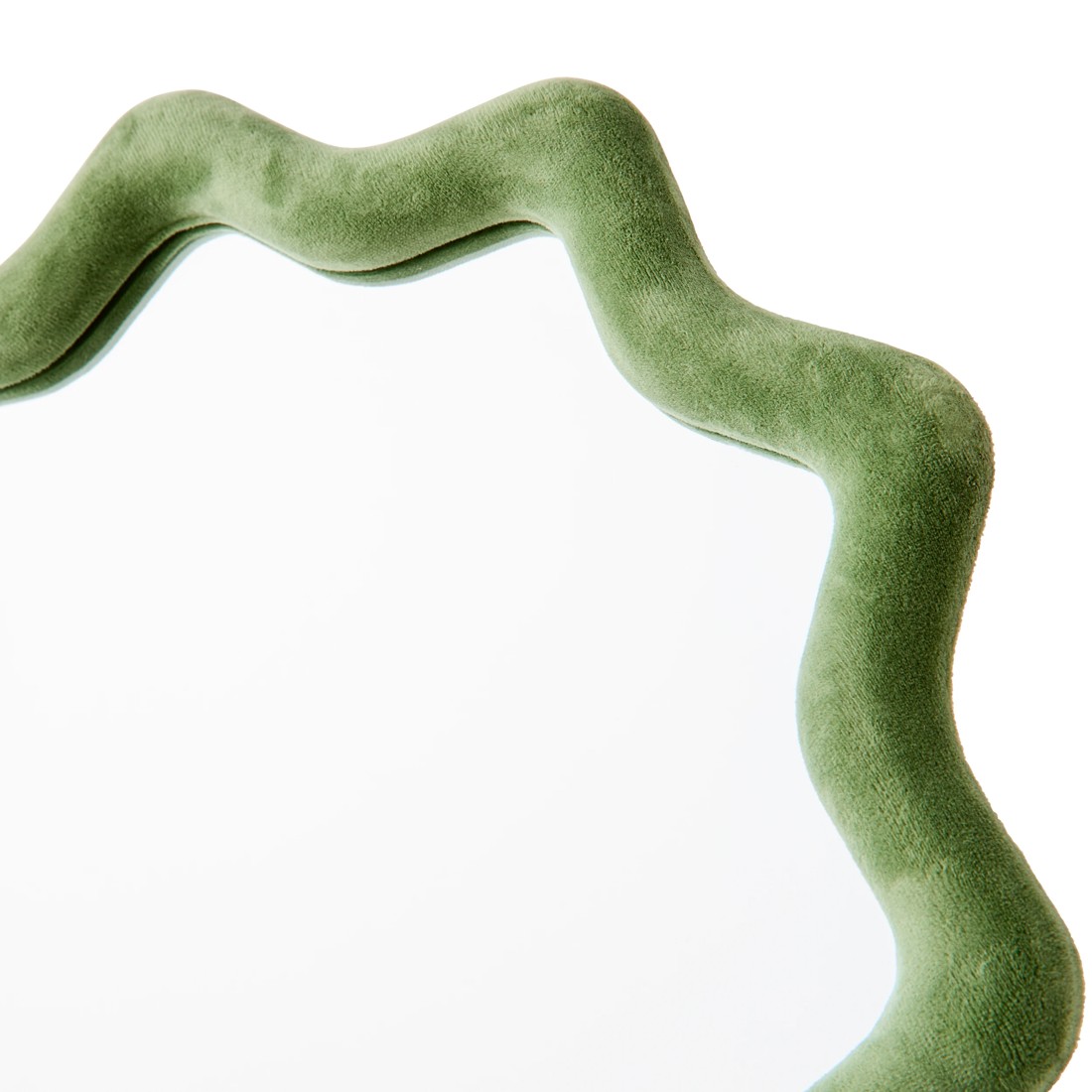 6 40cm Frankie Velvet Mirror - Green, 6 of 8