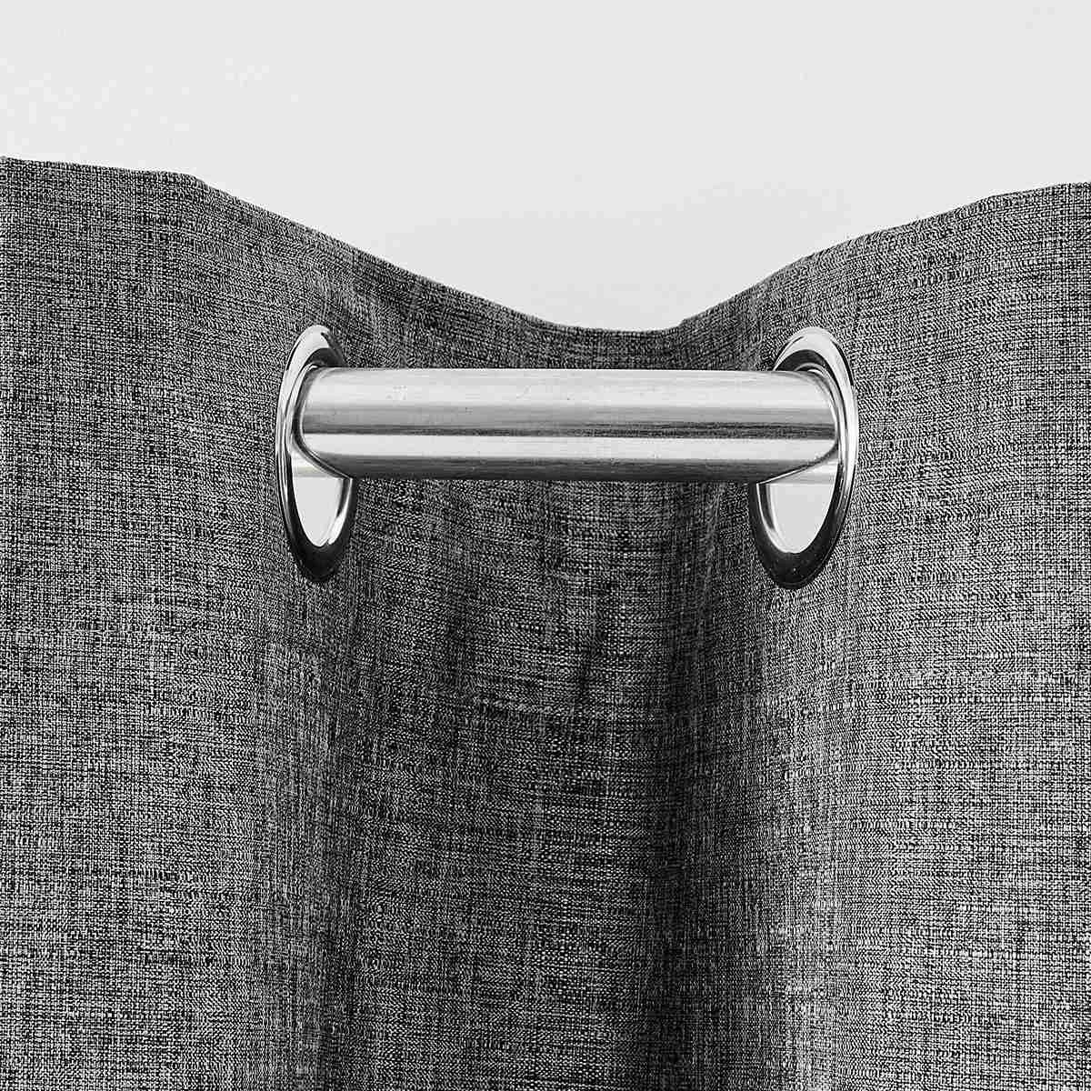 3 Monaco Eyelet Block Out Curtain - Pepper - 120cm x 213cm, 3 of 8