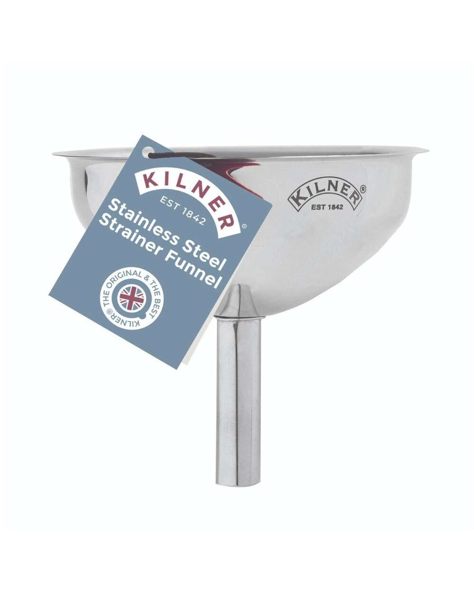 2 Kilner Stainless Steel Straining Funnel w Handle 13cm, 2 of 3