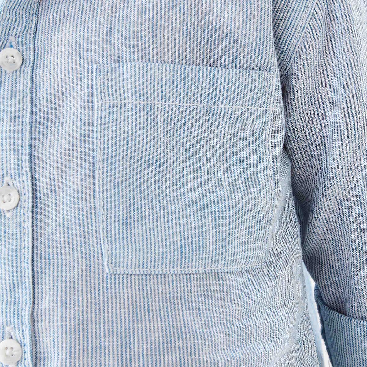 4 Long Sleeve Linen Shirt Stripe, 4 of 9