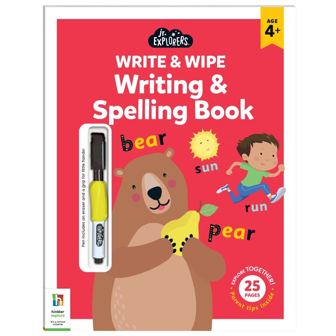 1 Junior Explorers: Write and Wipe Writing and Spelling Book, 1 of 6