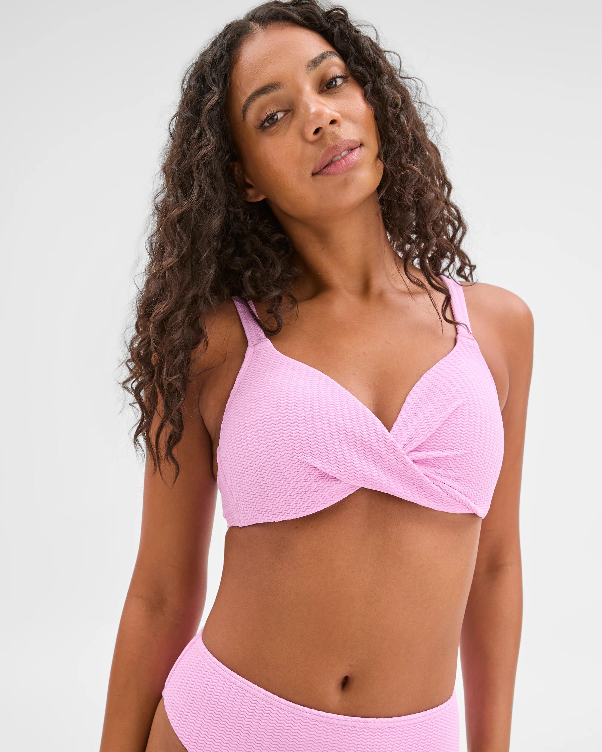 3 Target Woman Resort Crinkle Twist Swim Bikini Top ORCHID, 3 of 9