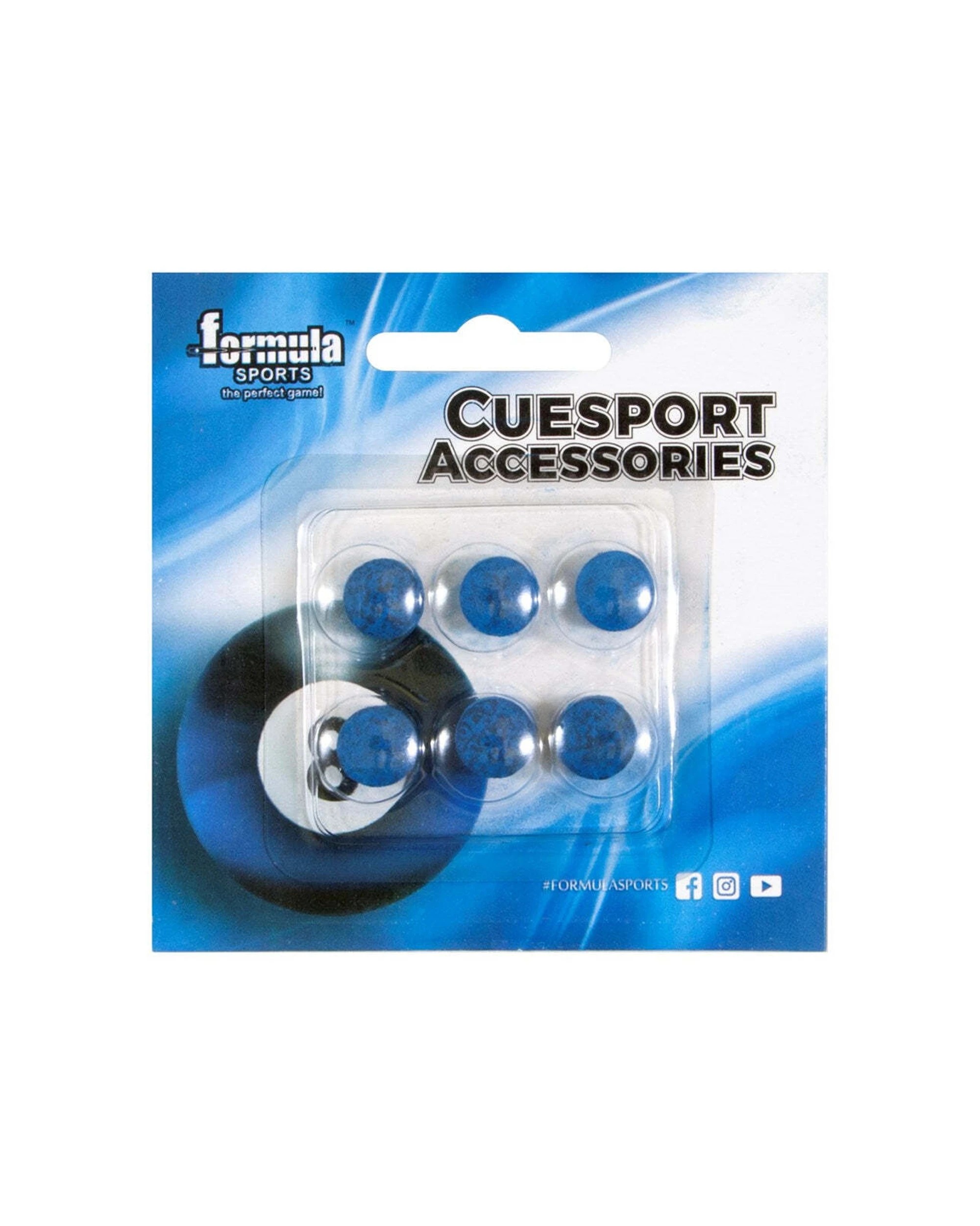 2 Formula Sports 4x 6pc Diamond Pro Tip Glue On 11mm Cue Tips Pack - Blue, 2 of 2