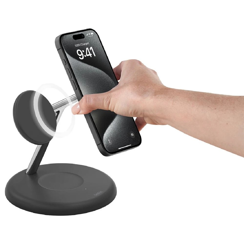 8 Belkin BoostCharge Pro 15W Qi2 3-in-1 Wireless Charger Black, 8 of 9