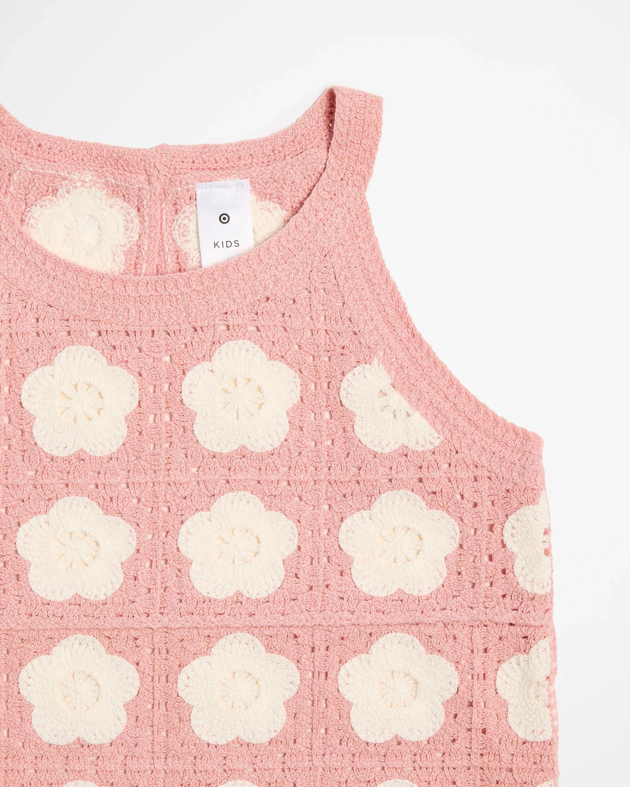 2 Target Crochet Knit Tank PINK, 2 of 3