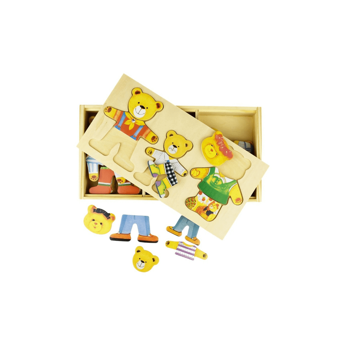 5 Kaper Kidz Dressing Bear Family Wooden Blocks Pretend Play Toy 18 Months Plus - Multi, 5 of 8