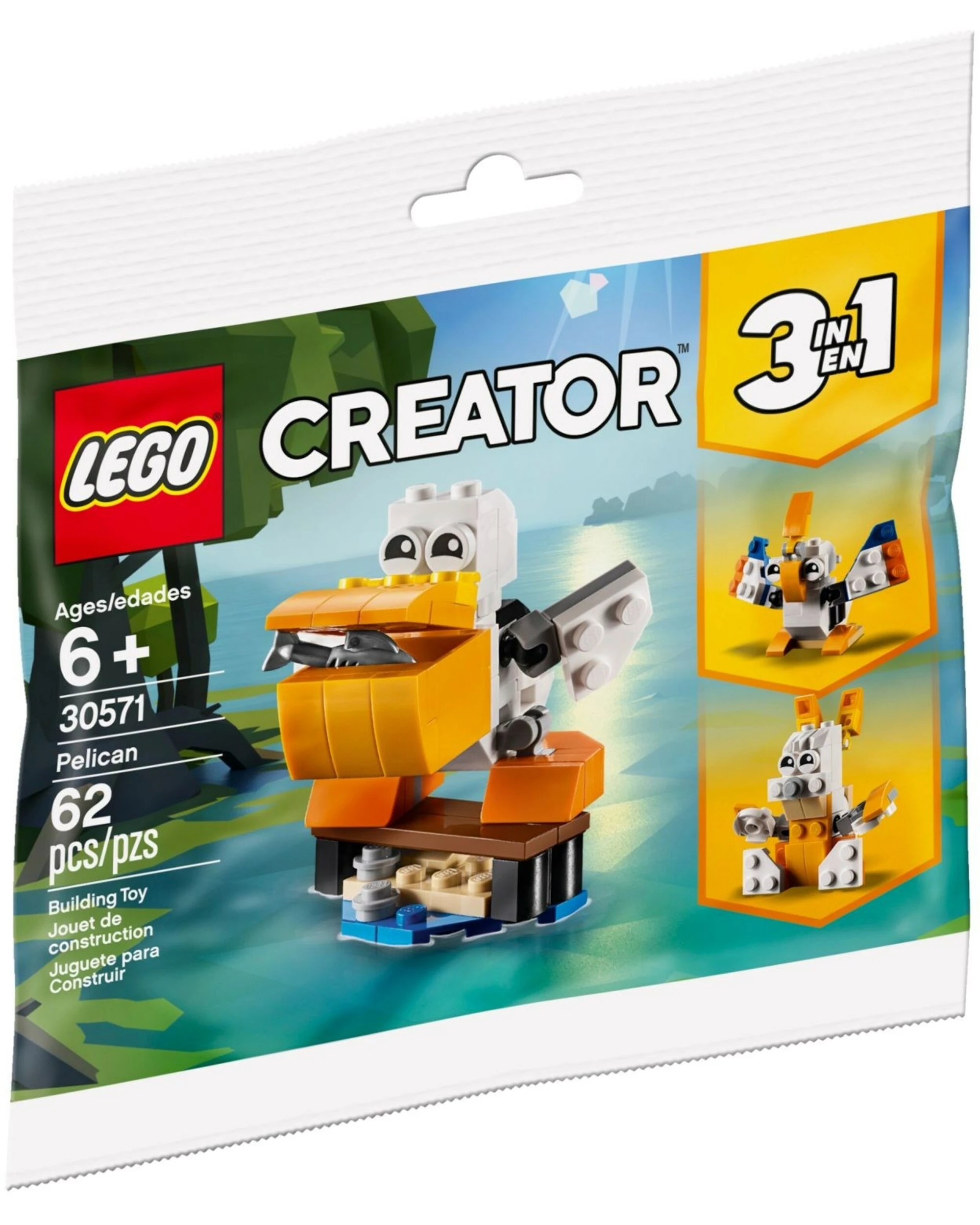 1 LEGO 30571 Pelican 3-in-1 Creator Polybag, 1 of 5